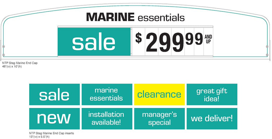 END CAP KIT LOW 4'W WHITE - MARINE