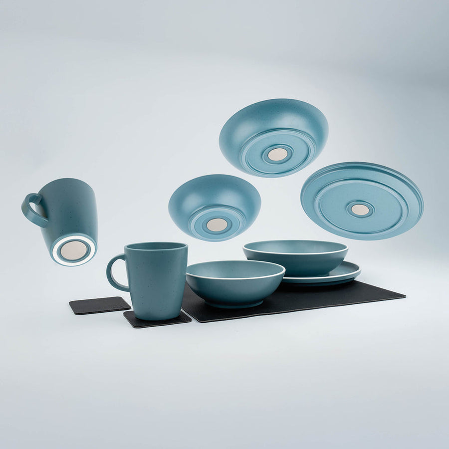 TABLEWARE SET DOLOMIT BLUE METAL