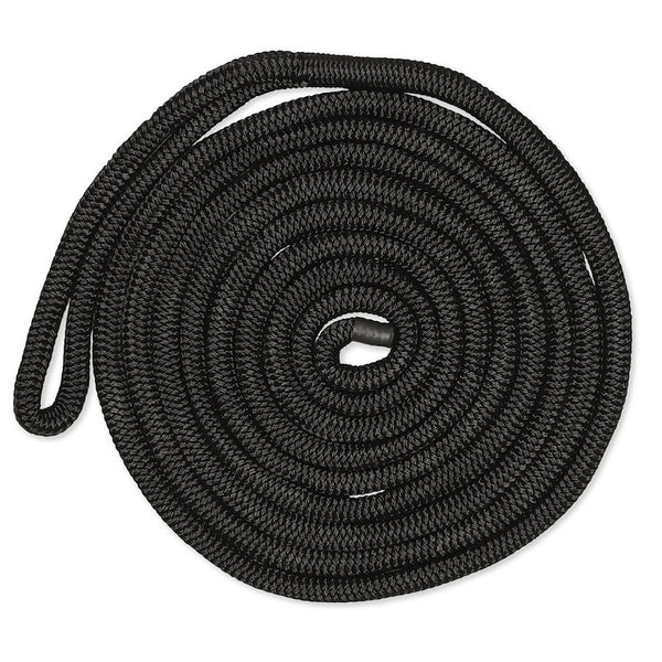 CMP Cordage CDL5840BK Dock Line; Premium Cordage; Double Braided; UV Resistant/ Abrasion Resistant; 5/8 Inch Diameter x 40 Foot Length; Black; Nylon