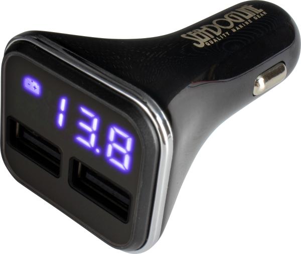 SQUARE DUAL USB POWER PLUG