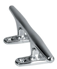WhiteCap Industries 6009C Rope Cleat; Marine Series; Tie-Up; 6 Inch Length x 1-1/4 Inch Height; Silver; Stainless Steel; Single