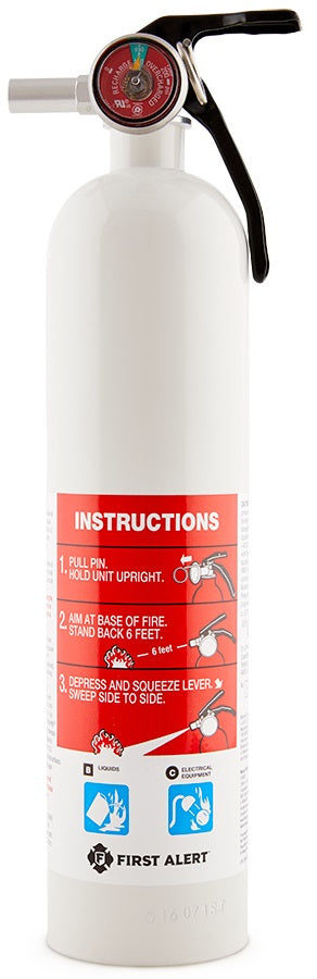 BRK Electronics Fire Extinguisher; First Alert ®; UL Rated 10-B:C; Sodium Bicarbonate Extinguishing Agent