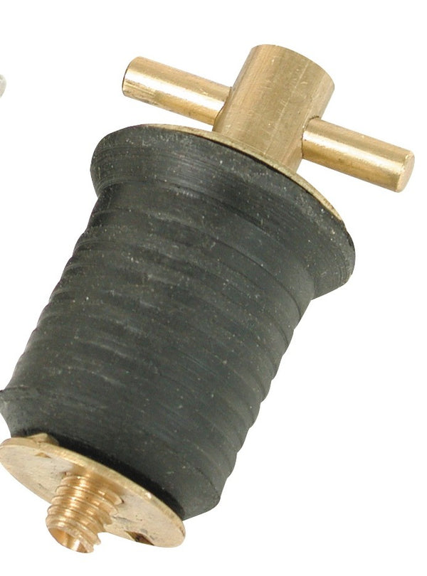 WhiteCap Industries S0294C Boat Drain Plug; Marine Series; Bailer; 1-1/4 Inch Diameter; Brass
