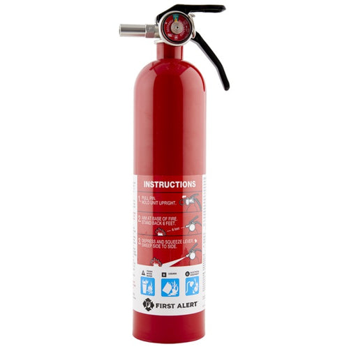 BRK Electronics FE1A10GOA Fire Extinguisher; First Alert ®; UL Rated 1-A:10-B:C; Monoammonium Phosphate Extinguishing Agent