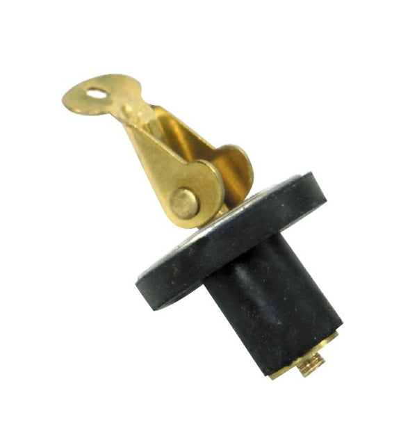 WhiteCap Industries S5055C Boat Drain Plug; Marine Series; Baitwell; 1/2 Inch Diameter; Brass