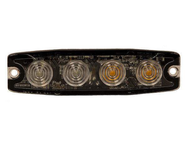 LIGHT STROBE 4-3/8IN 4-LED AMBER/GR