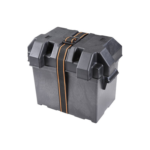 Arcon 13228 Battery Box; Fits 6 Volt Golf Cart Battery; Strap Style Box; Black