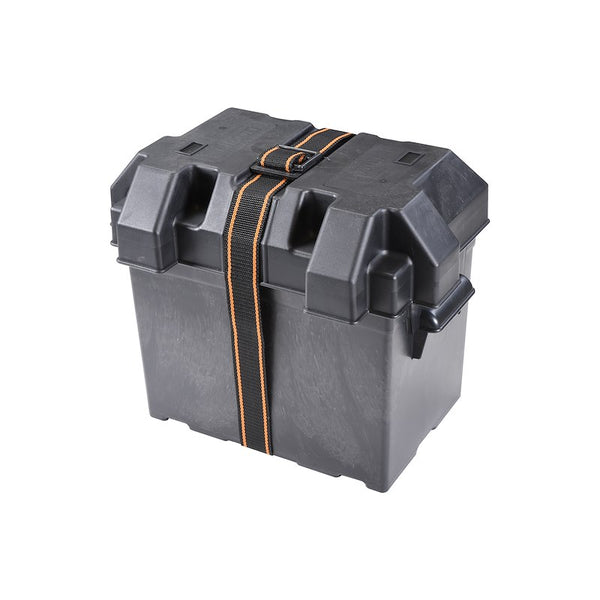 Arcon 13228 Battery Box; Fits 6 Volt Golf Cart Battery; Strap Style Box; Black