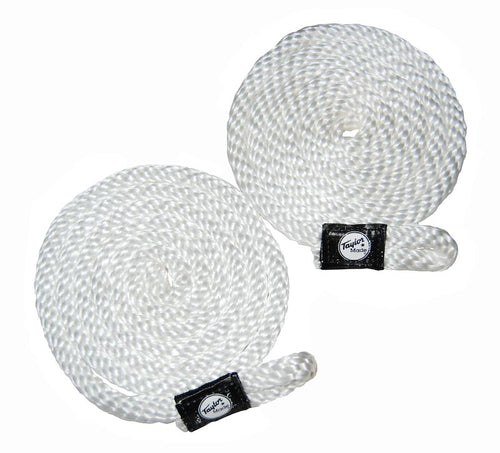 Taylor Made 11311 Boat Fender Line; Marine Series; For Use On Freshwater and Saltwater Boats; Braided With Pre-Spliced Ends; 3/8 Inch Diameter x 6 Foot Length; White; Polypropylene; Set of 2