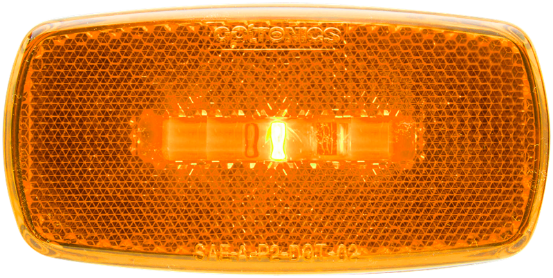 ONE LED MRK LGHT;OVAL;BLK BSE;AMBR;