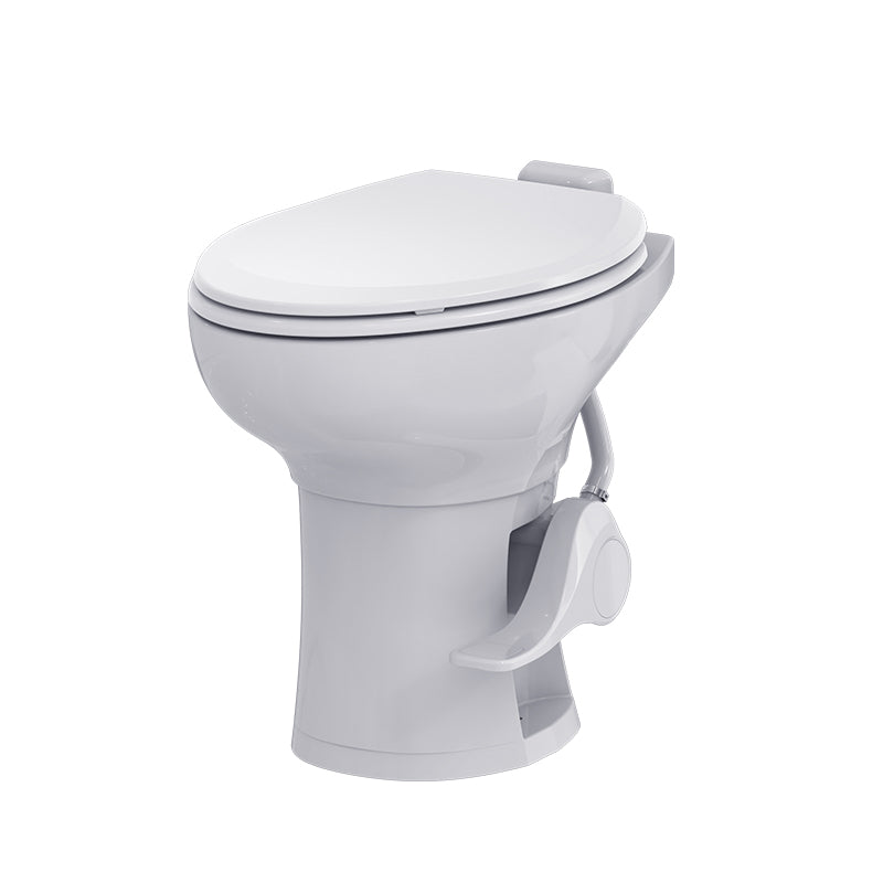 PLASTIC RV TOILET W/SPRAYER  BONE C