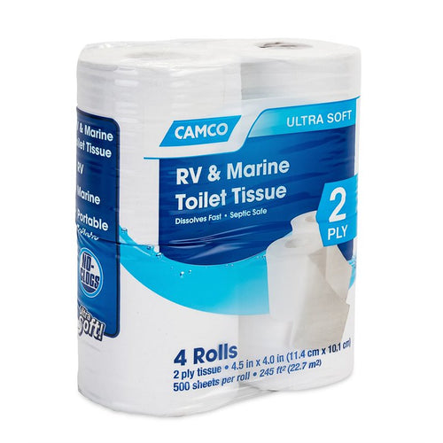 Camco 40274 Toilet Tissue; TST™; 2 Ply; 4 Roll Pack; 500 Sheets Per Roll