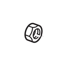 NUT HEX LOCK 5/8-11 GR B ZINC OR CA