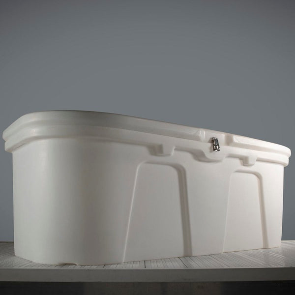 Taylor Made 123750 Dock Storage Box; Stow 'N Go™; 67-3/4 Inch Length x 27-3/4 Inch Width x 26 Inch Height; Classic White; Polyethylene; Manual Closure