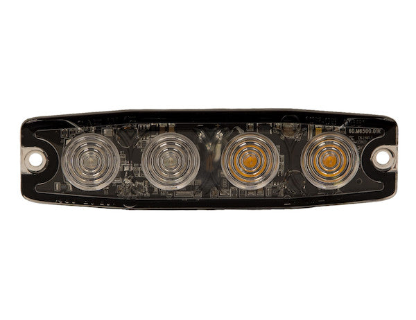 LIGHT STROBE 4-3/8IN 4-LED AMBER/BL