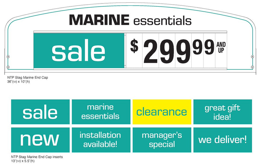 END CAP KIT LOW 3'W WHITE - MARINE