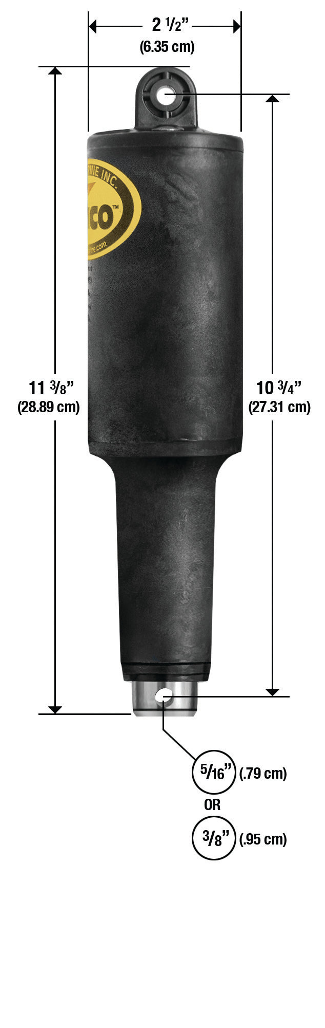ACTUATOR 2 1/4'STROKE101XD12V5/16
