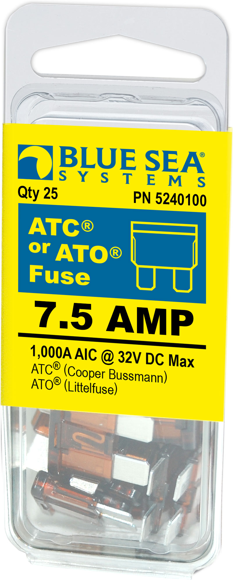 FUSE ATO/ATC 7.5A PACK 25