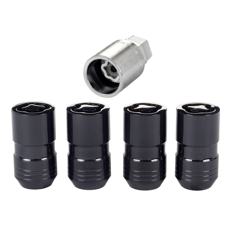 4 PAK WHL LOK M14X1.5 BLK
