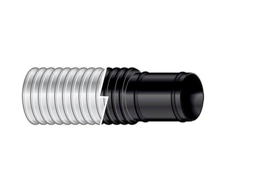 Shields 161200346B Bilge Pump Hose; Used For Bilge Pump Discharge; 50 Foot Length; 3/4 Inch Inside Diameter; 3/4 Inch Minimum Bend Radius; Black; Polyethylene; For Marine Applications