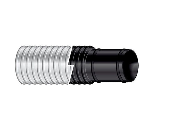 Shields 161200346B Bilge Pump Hose; Used For Bilge Pump Discharge; 50 Foot Length; 3/4 Inch Inside Diameter; 3/4 Inch Minimum Bend Radius; Black; Polyethylene; For Marine Applications