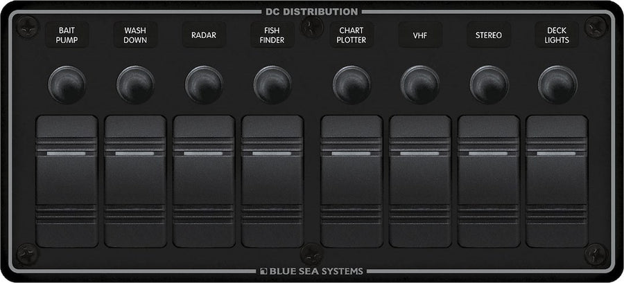 PANEL H2O 12VDC CLB 8POS BLK H