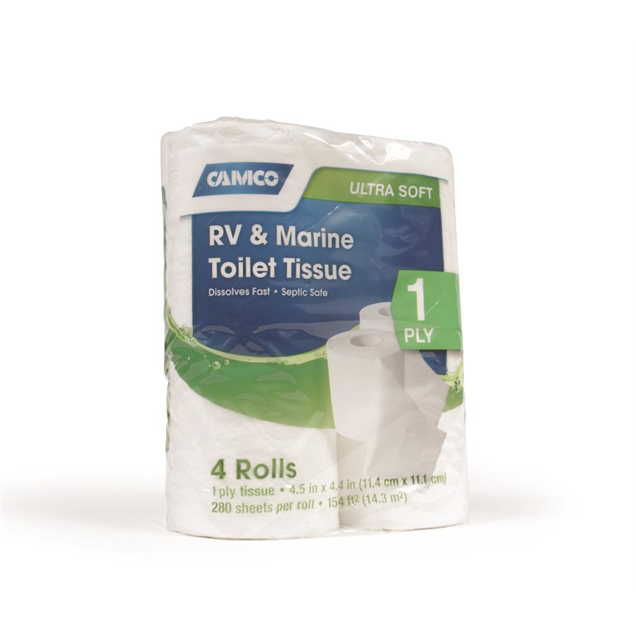 TISSUE 4PK 1PLY 280SHEETS