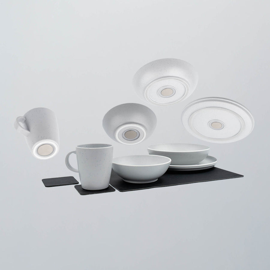 TABLEWARE SET DOLOMIT GREY + METAL-