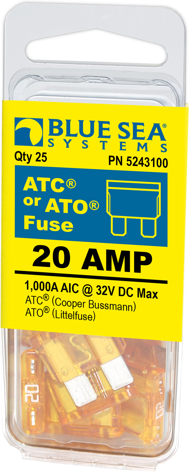 FUSE ATO/ATC 20A PACK 25