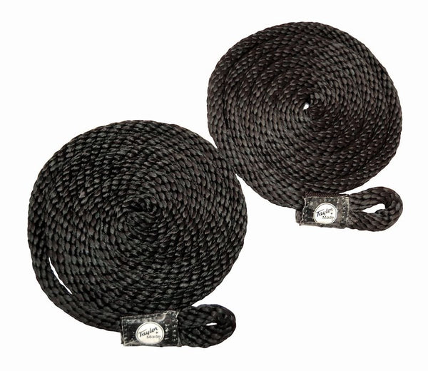 Taylor Made 11313 Boat Fender Line; Marine Series; For Use On Freshwater and Saltwater Boats; Braided With Pre-Spliced Ends; 3/8 Inch Diameter x 6 Foot Length; Black; Polypropylene; Set of 2