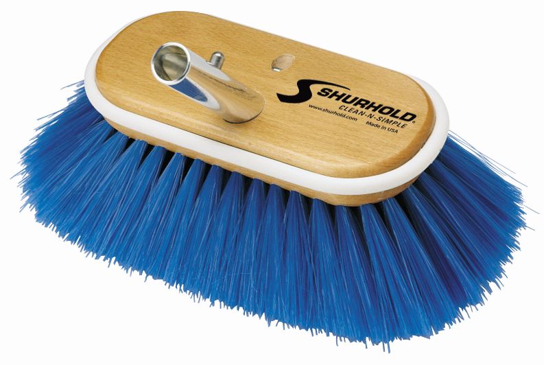 6' DECK BRUSH EXTRA SOFT BLUE NYLON