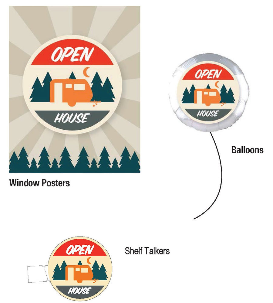 OPEN HOUSE SIGN KIT TAN RV