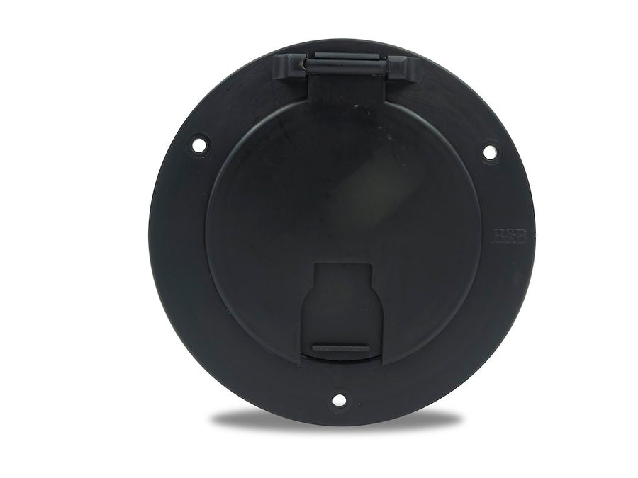 DLX RND ELEC CBL HATCH W/BK