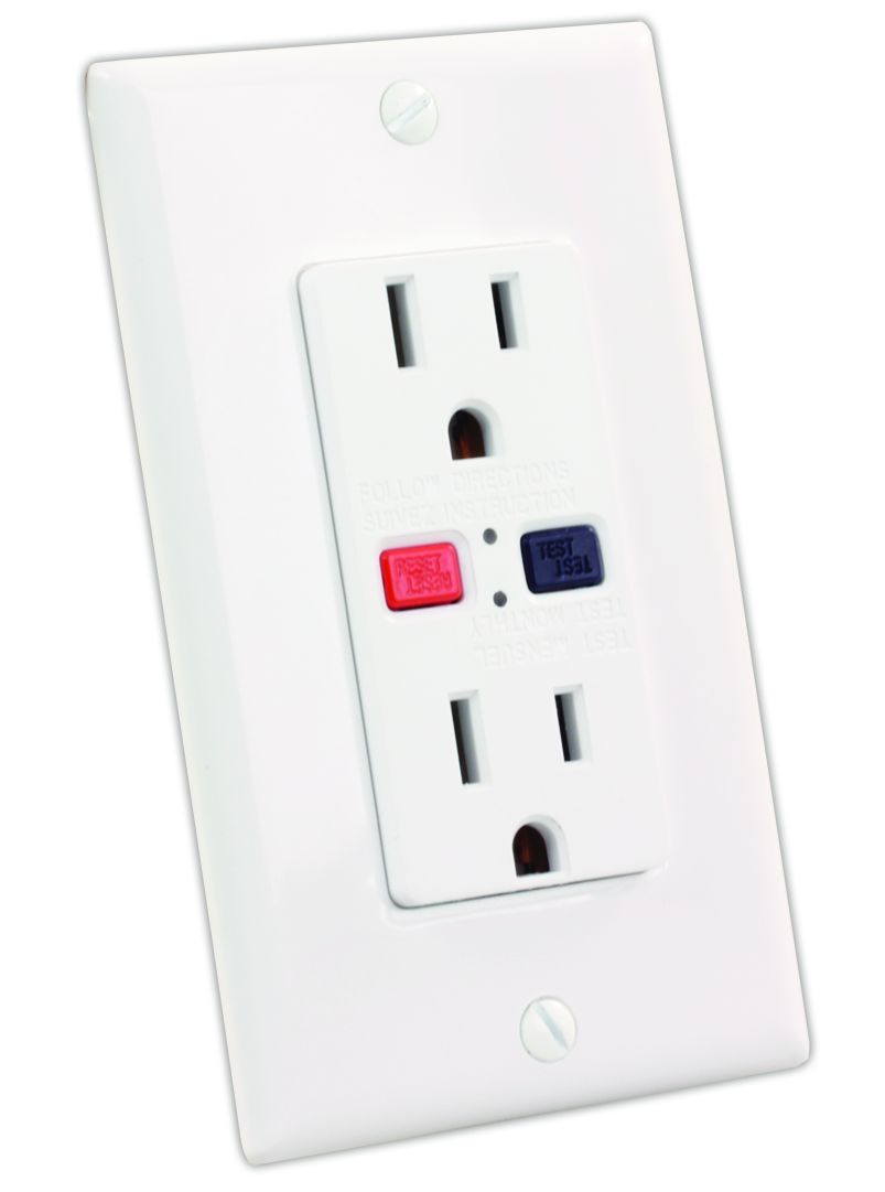 GFCI ELECT OUTLET  WHT
