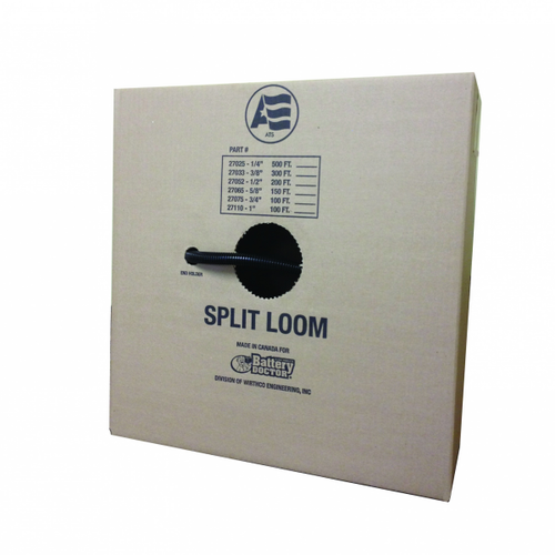 WirthCo 27052 Wire Loom; Polyethylene; Black; With 200 Foot Length 1/2 Inch Diameter Tubing/ Dispenser Box