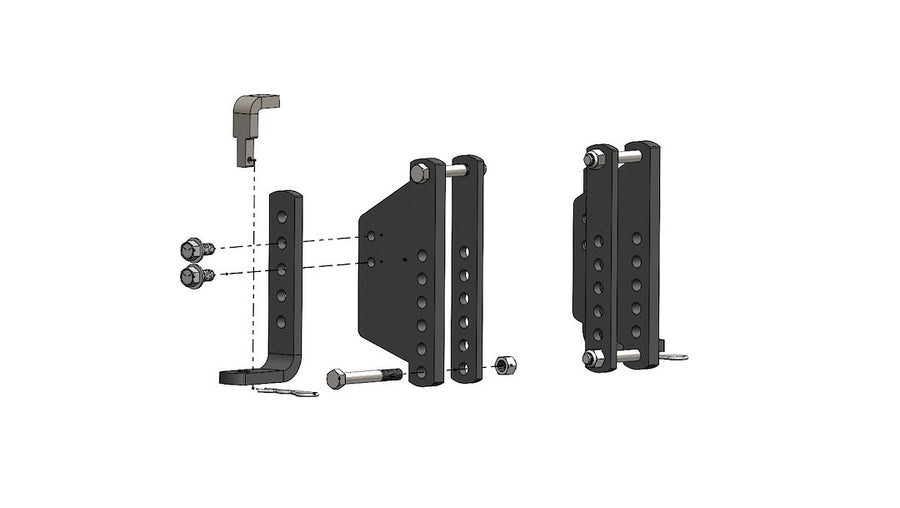 KIT  L BRACKETS WITH 8' FRAME MOUNT