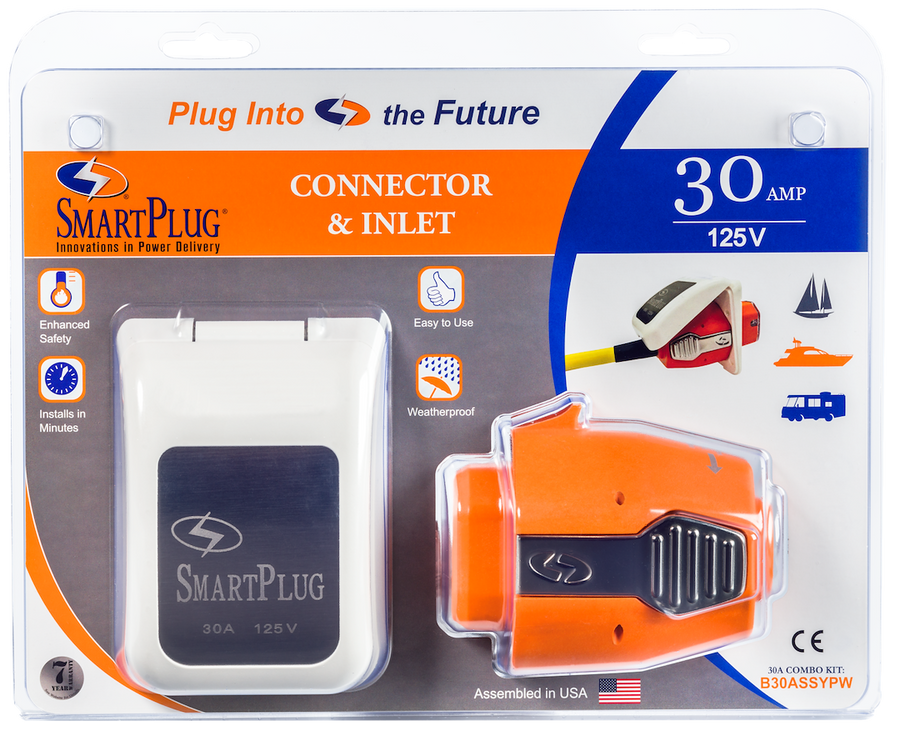 30AMP F CNTOR INLET WHITE