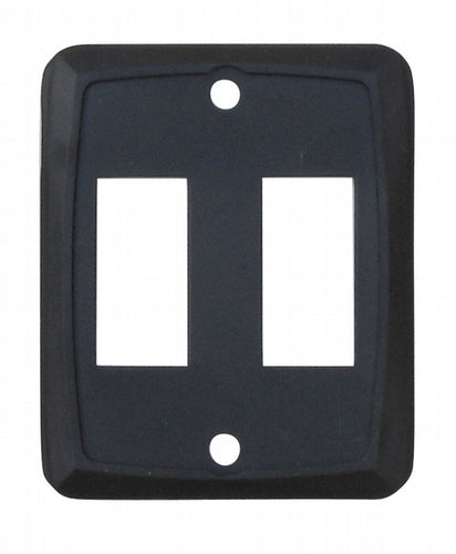DOUBLE SWITCH PLATE BLACK
