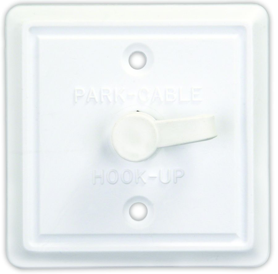 SQUARE CABLE TV PLATE  PW