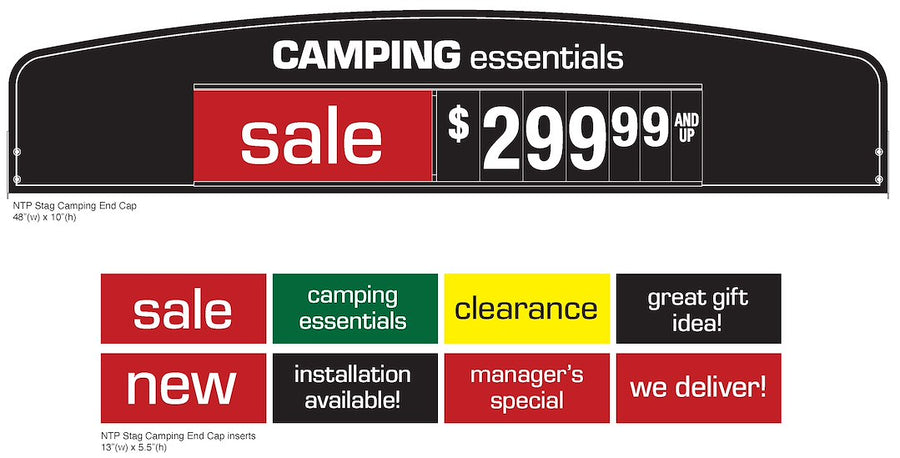 END CAP KIT LOW 4'W BLACK - RV