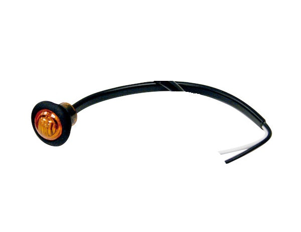 LIGHT .75IN RD MARKER 3LED AMBER W/