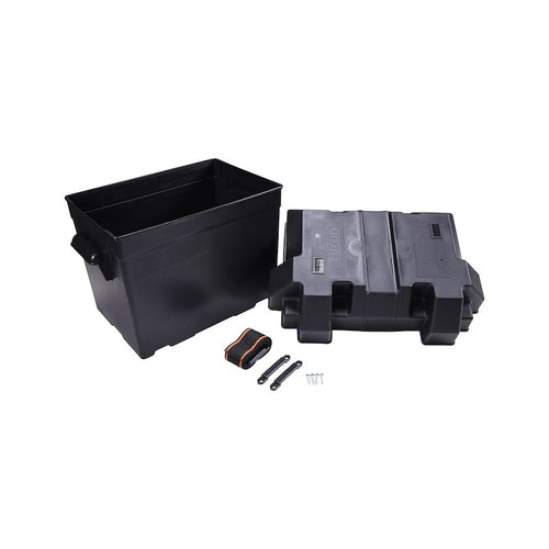 Arcon 13034 Battery Box; Fits Group 24 Batteries; Strap Style Box; Black