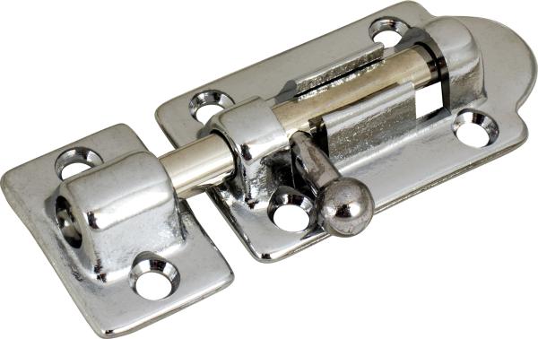 CHROME BRASS BARREL BOLT 2-7/8