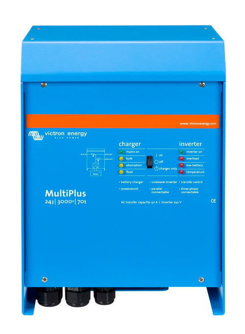 Victron Energy PMP2430211 Power Inverter/ Battery Charger; MultiPlus 24/3000/70-50 120V