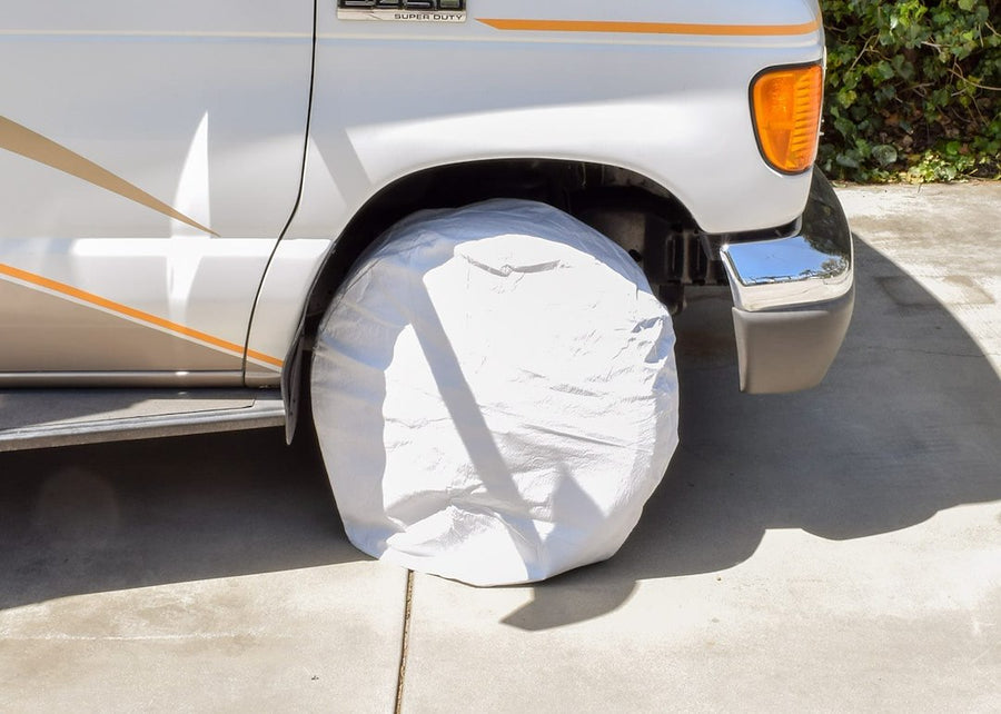 RV WHEEL COVER 2 WHITE 24 -26
