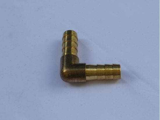BRASS BARB/BARB 90DEG. 3/8'(9.5MM)