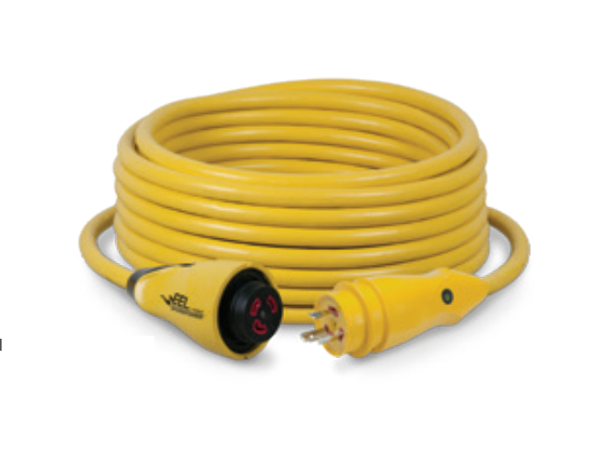CORD SET 30A 125V  YELLOW  12'