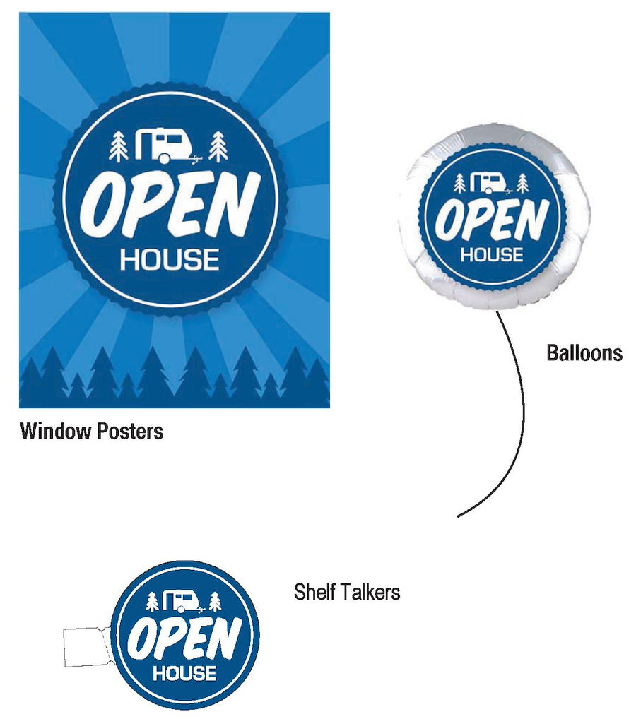 OPEN HOUSE SIGN KIT BLUE RV