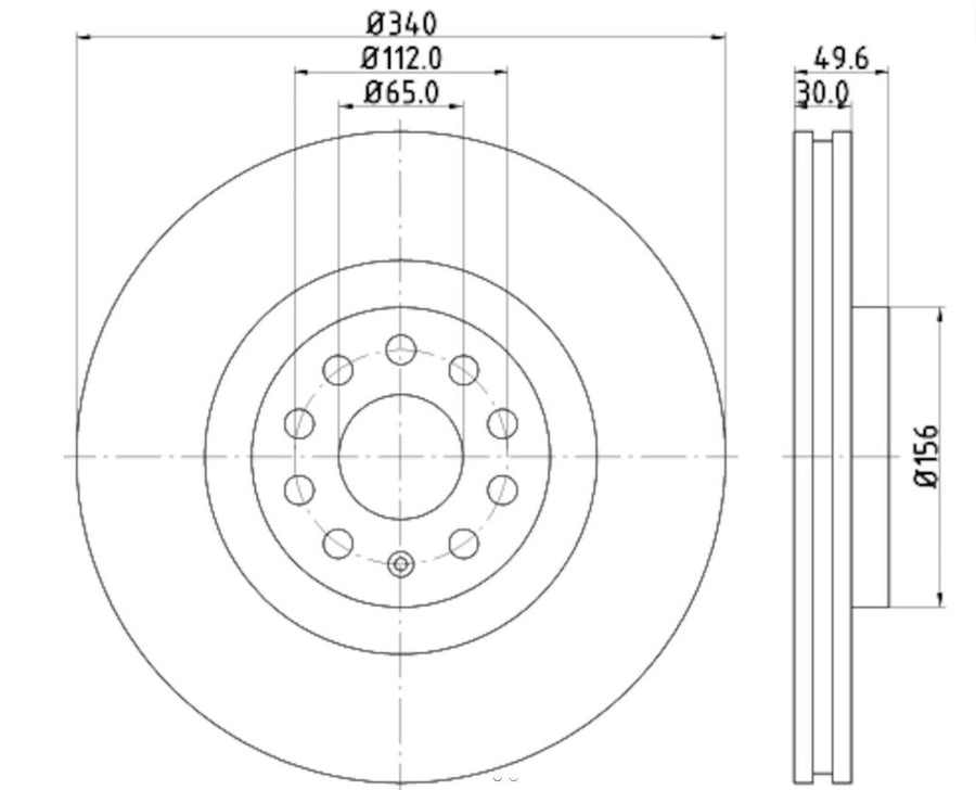 BRAKE DISC FOR VW/SKODA/AUDI/SEAT