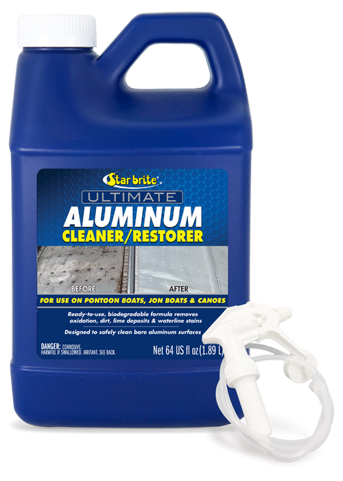 Star Brite 087764 Bilge Cleaner; Ultimate; Use To Clean And Restore Stained/ Dull Aluminum Pontoon Boats/ Jon Boats/ Canoes; 64 Ounce Jug